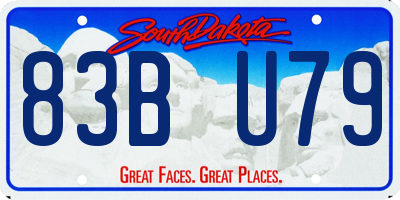 SD license plate 83BU79