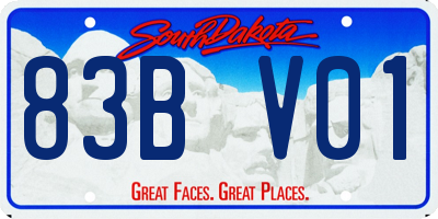 SD license plate 83BV01