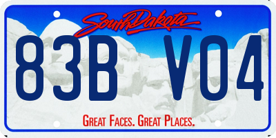SD license plate 83BV04