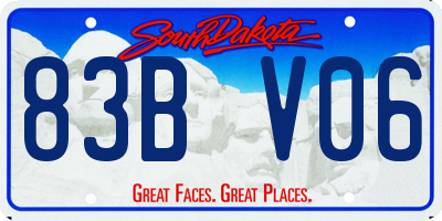 SD license plate 83BV06