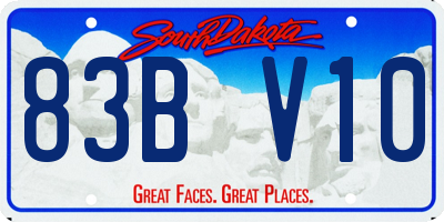 SD license plate 83BV10