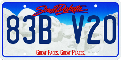 SD license plate 83BV20