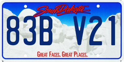 SD license plate 83BV21