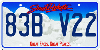 SD license plate 83BV22