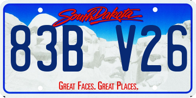 SD license plate 83BV26