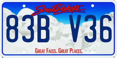SD license plate 83BV36