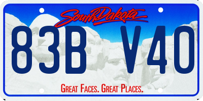 SD license plate 83BV40