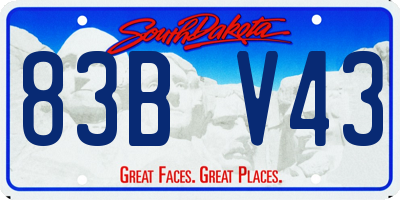 SD license plate 83BV43