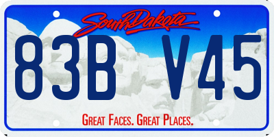 SD license plate 83BV45