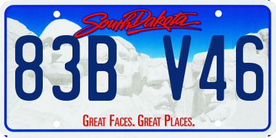 SD license plate 83BV46