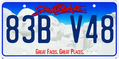 SD license plate 83BV48