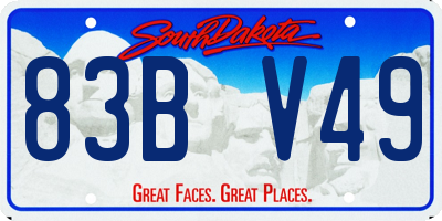 SD license plate 83BV49