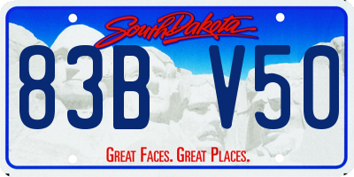 SD license plate 83BV50