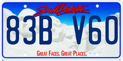 SD license plate 83BV60