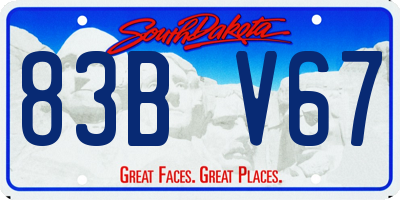 SD license plate 83BV67