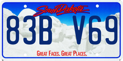 SD license plate 83BV69