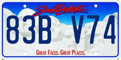 SD license plate 83BV74