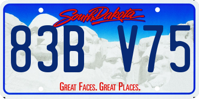 SD license plate 83BV75