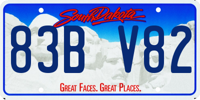 SD license plate 83BV82