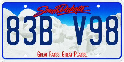 SD license plate 83BV98