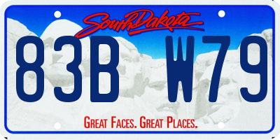 SD license plate 83BW79