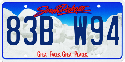 SD license plate 83BW94