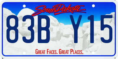 SD license plate 83BY15