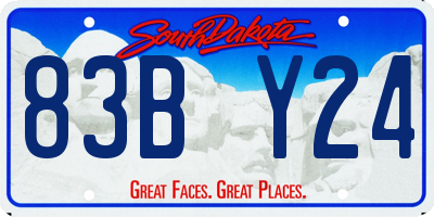 SD license plate 83BY24