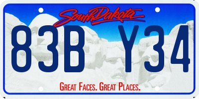 SD license plate 83BY34