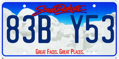 SD license plate 83BY53