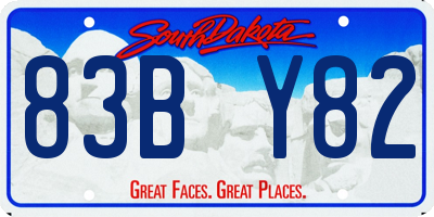 SD license plate 83BY82