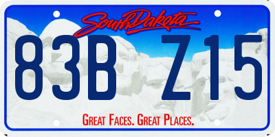 SD license plate 83BZ15