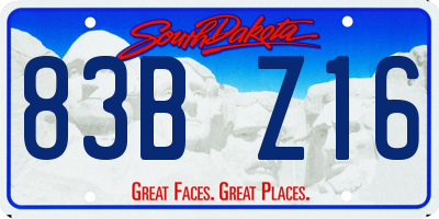 SD license plate 83BZ16