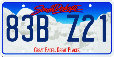 SD license plate 83BZ21