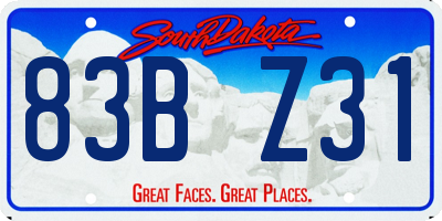 SD license plate 83BZ31