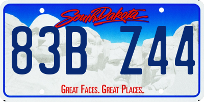 SD license plate 83BZ44