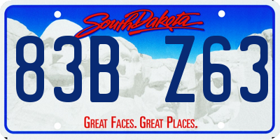 SD license plate 83BZ63
