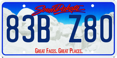 SD license plate 83BZ80