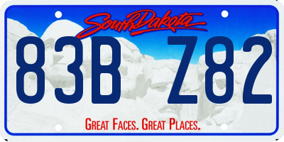 SD license plate 83BZ82