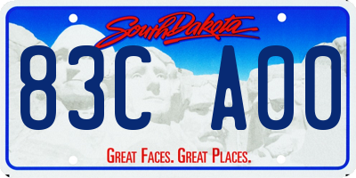 SD license plate 83CA00