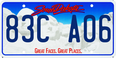SD license plate 83CA06