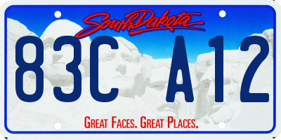 SD license plate 83CA12