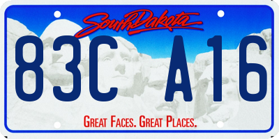 SD license plate 83CA16