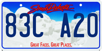 SD license plate 83CA20