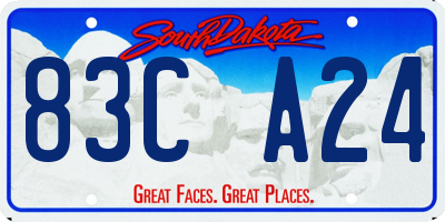 SD license plate 83CA24