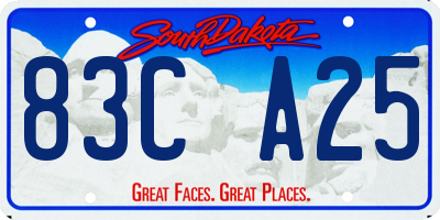 SD license plate 83CA25