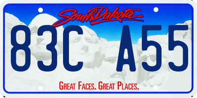 SD license plate 83CA55