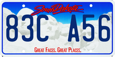 SD license plate 83CA56
