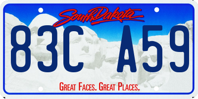 SD license plate 83CA59