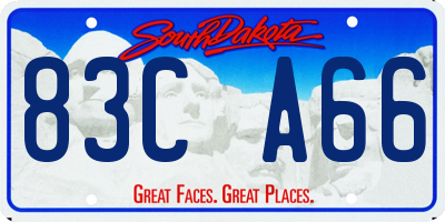 SD license plate 83CA66